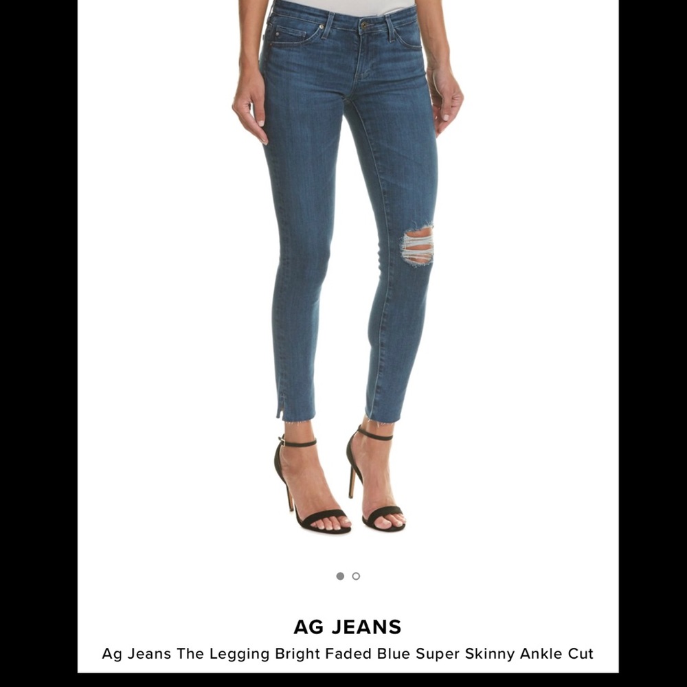 AG jeans: bright faded blue ankle legging